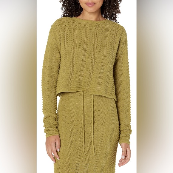 The Drop Women's Makayla Crochet Drop-Shoulder Cropped Pullover Top - Picture 2 of 8